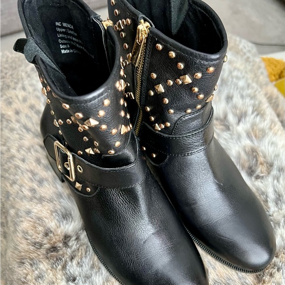 Black Leather Booties - Picture 3 of 5